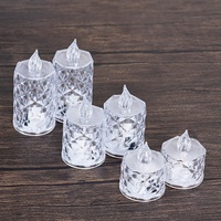 Lilin LED Tanpa Api Baterai Nicro Wholesale Romantic Warm Light, Lilin Elektronik Plastik PS untuk Dekorasi Pernikahan dan Rumah