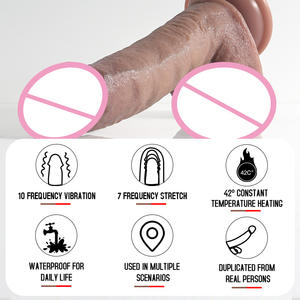 All'ingrosso della fabbrica di alta qualità del Silicone liquido di gomma giocattoli sessuali vibratore figa Dildo pene di gomma artificiale per le donne - Product Image 5