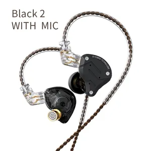 KZ ZS10 Pro HIFI หูฟังโลหะ4BA 1DD ไฮบริด10ไดรเวอร์,หูฟังตัดเสียงรบกวนหูฟัง In-Ear หูฟังเล่นกีฬาเล่นเกมพร้อมไมโครโฟน