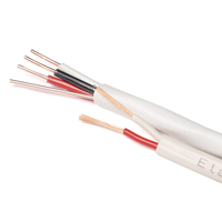 Kabel Bangunan 600V 8/3 10/2 10/3 12/2 12/3 14/2, Konduktor Bulat Pipih Berlapis Nilon, Isolasi PVC