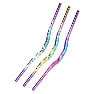 <span class=keywords><strong>Manillar</strong></span> de <span class=keywords><strong>Bicicleta</strong></span> LUNJE Tipo Golondrina para E-MTB Colorido Arcoíris con Elevación de 35 mm Calibre 31.8 * 720/780 mm Multicolor - Product Image 1