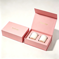 Boîte cadeau personnalisée pour bougie parfumée à couvercle rabattable, en carton rigide écologique et recyclable, emballage de luxe pour mariage et fêtes, avec logo personnalisé OEM