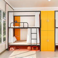 Lits superposés modernes tout inclus à double étage pour chambres à coucher, auberges de jeunesse, internats étudiants, établissements de formation, hôtels e-sport