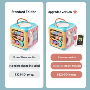 Nouveaux jouets pour bébés, filles et garçons, jouets éducatifs, activités musicales, tambour et clavier de piano en plastique avec 6 fonctions en 1 - Product Image 4