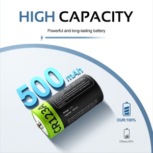 IILEER CR123A 500mAh 1850mWh <b>USB</b> Rechargeable 3.7V Li Ion Battery with Type-C Charging <b>Cable</b> - Product Image 4