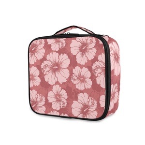 Hawaii Custom Hibiscus Design Makeup <b>Bag</b> Large Cosmetic Case Storage Travel Brush Organizer Make up Case Toiletry <b>Bag</b> for Women - Product Image 1