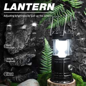 Lanterne de camping portable multifonctionnelle étanche à suspendre, rechargeable USB, LED solaire, intensité variable, CRI élevé, vente en gros, prête à l'emploi (RTS) - Product Image 5