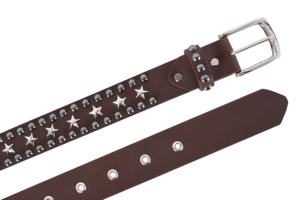 Cinturón Personalizado de Cuero Genuino con Tachuelas de Estrella, Diseño de Tachuelas de Estrella, Marca Personalizada, Etiqueta Privada, OEM, Venta al por Mayor, Estilo Punk Rock - Product Image 5