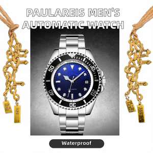 Reloj de Lujo Antiguo Deportivo, Mecánico Manual, para Hombre, de Negocios, con Correa de Acero Inoxidable y Cuero de 20 mm, Resistente al Agua, Esfera de 40 mm, Luminoso - Product Image 1