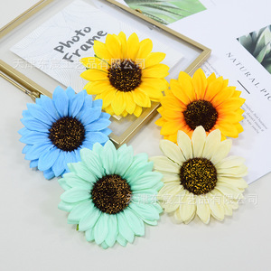 Dongchen Crafts Artificial Sunflower 10cm Silk Flower Decor For Wedding Home DIY <b>Wreath</b> Craft Props - Product Image 3