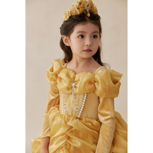 Vestido de Princesa Estilo Palacio Bordado Vintage para Niñas, Primavera, Otoño, Invierno, con Mangas Abullonadas, Vestido de Cumpleaños - Product Image 2