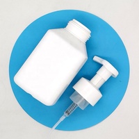 Distributeur de savon liquide carré HDPE personnalisé doux au toucher Bouteilles à pompe moussante 500ml vides en plastique sérigraphie lavage des mains du visage