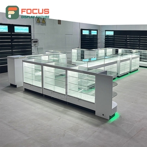 Vitrine à tabac sur mesure, finition mate, étagère en verre, tiroir verrouillable, vitrine à cigarettes - Product Image 3