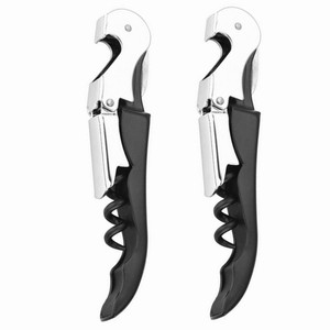 KASTWAVE Tire-bouchon de Sommelier Professionnel en Acier Inoxydable Robuste, Décapsuleur et Coupe-capsule, Lot de 2 Ouvre-bouteilles Portables pour Barman - Product Image 1