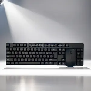 Combinación de teclado y mouse inalámbricos para oficina, idioma global personalizado 104 105 108, diseño de teclas, conjunto de teclado y mouse inalámbricos