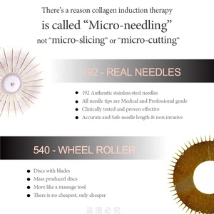 Dermaroller, accessoire de précision pour visage, 192 aiguilles, rouleau à micro-aiguilles, élimine la peau - Product Image 4