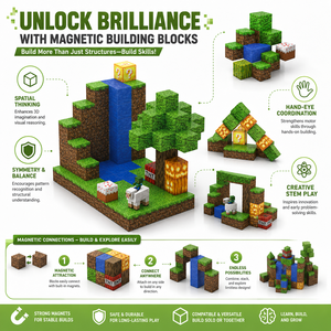 Cubes 3D magnétiques STEM les plus vendus, ensemble de blocs de construction éducatifs, matériau plastique, certifié EN71 CPC, pour les enfants de plus de 14 ans - Product Image 4