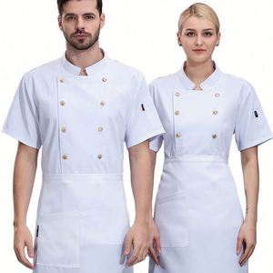 เสื้อเชิ้ตผู้ชายพนักงานเสิร์ฟร้านอาหารชุดทำงานแบบปรับได้ชุดเชฟสำหรับวัยรุ่นในครัว - Product Image 1