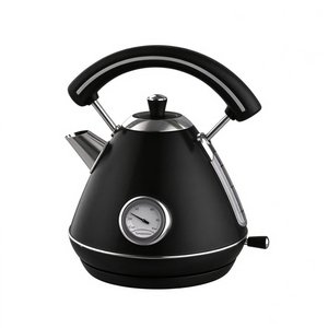 Bouilloire électrique vintage noire 1,7 L avec thermomètre intégré et élément chauffant dissimulé - Product Image 2