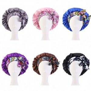 GTOP Wholesale Custom Printed Satin <b>Bonnet</b> Polyester Spandex Elastic Bands Silky All Season Daily Wear Women - Product Image 1