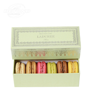 Boîte d'emballage en papier pour macarons au chocolat personnalisés de luxe, boîte de rangement pour macarons, boîte cadeau