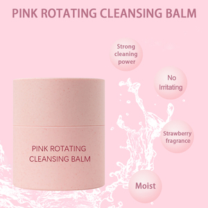 Baume nettoyant de meulage rotatif rose non gras pour tous les types de peau Logo personnalisé Baume nettoyant bio végétalien Démaquillant - Product Image 4