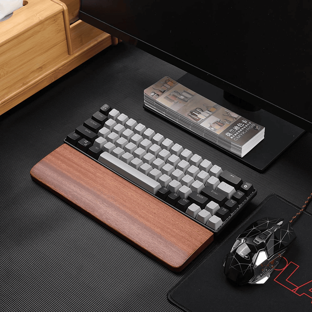 Ergonomic Customizable Wooden/Bamboo Palm Rest Keyboard Wrist Pad Custom Color/Size Gaming Laptop/Computer Accessory XHY Brand