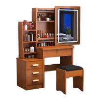 Coiffeuse de chambre moderne pour femme, modèle 2026, très vendue, idéale pour appartement, avec miroir LED tactile lumineux et panneau MDF écologique