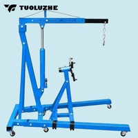 Support de moteur rotatif pour l'entretien des moteurs de voiture, grue d'atelier hydraulique pliable de 2 tonnes