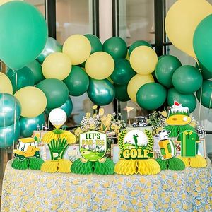 8 Piezas <span class=keywords><strong>de</strong></span> Decoraciones para Mesa <span class=keywords><strong>de</strong></span> Fiesta <span class=keywords><strong>de</strong></span> Golf, Centros <span class=keywords><strong>de</strong></span> Mesa <span class=keywords><strong>de</strong></span> Panal <span class=keywords><strong>de</strong></span> Abeja Amarillos y Verdes, Artículos para Fiestas Deportivas y Cumpleaños - Product Image 5
