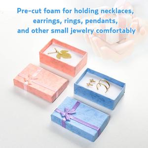 Scatola Regalo di Alta Qualità con Coperchio e Base in Cartone Rigido Riciclato, con Fiocco in Nastro per Confezioni di Gioielli Premium - Product Image 4