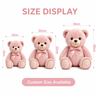 Ours en peluche personnalisé directement de l'usine, en coton PP, avec détails brodés, poupée de personnage rembourrée OEM/ODM pour marques IP originales