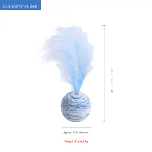 Bola de estrella de juguete para gatos transfronteriza clásica al por mayor de fábrica con plumas suministros duraderos para mascotas de autoentretenimiento - Product Image 6