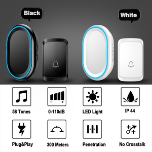 Timbre Inalámbrico Eléctrico Daytech para Exteriores, Resistente al <span class=keywords><strong>Agua</strong></span>, 58 Tonos de Llamada, Sonido de 110dB, 4 Niveles de Volumen, Alcance de 300m, Sonido/Luz Intermitente - Product Image 2