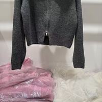 Chapeau en fourrure de renard Design Pull décontracté Manteau de couleur personnalisé Veste courte avec fermeture éclair
