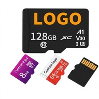 Carte Mini SD 128 Go V30 (plastique) pour téléphone, appareil photo, DVR, GPS, MP3, tablette, PC et boîte noire