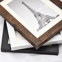 Bingkai Foto Gambar Kayu MDF Ukuran 11x14 12x16 13x19 A4 Hitam Putih Coklat Matte Gantung Dinding Grosir