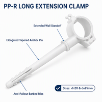 Clip de fixation en PE pour tuyau, combinable, support de tuyau d'arrosage de jardin, pince de fixation en U pour tube