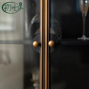 American Style <b>Glass</b> Cabinet A2777 Wine Storage Display Case Living Room <b>Sideboard</b> <b>With</b> Drawers And Shelf - Product Image 3