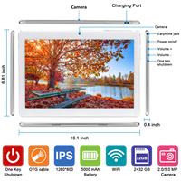 OEM 10 pouces 4g LTE double emplacement pour carte Sim MTK débloqué Quad core 16GB 32GB WIFI Android 10 tablette pc