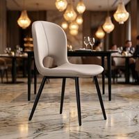 Chaise de salle à manger minimaliste en cuir, confortable, pour appartement, salon, table à manger, tabouret, mobilier commercial pour restaurants