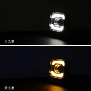 ไฟทำงาน LED สี่เหลี่ยมขนาด 4 นิ้ว พร้อมไฟวงแหวน สำหรับรถออฟโรด ใช้กับกันชนหน้ารถจี๊ปแรงเลอร์  ไฟตัดหมอก  วัสดุอลูมิเนียมอัลลอยด์ ความสว่าง 120lm/w - Product Image 2