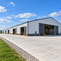 Bâtiment d'expansion agricole en acier léger, entrepôt métallique et kit de garage isolé en structure acier