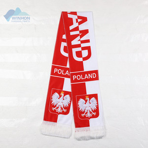 Vente en gros de drapeaux de pays nationaux Promotion drapeau de bonne qualité Satin polaire tricoté Sport équipe de Football Fans écharpe de Football - Product Image 6