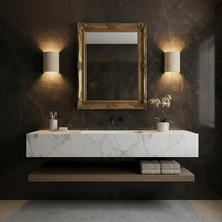 Wabi Sabi Applique Murale en Travertin Jaune Étanche LED Support Lumière Couloir Escalier Décoration Lampe Murale de Chevet