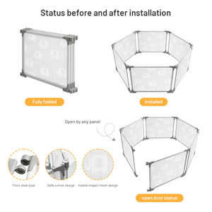 Parque Infantil para Niños, Corralito para Bebés, Piscina Seca Grande, Barreras de Seguridad para Interiores, Parque Infantil para el Hogar, para Niños de 0 a 6 Años - Product Image 2