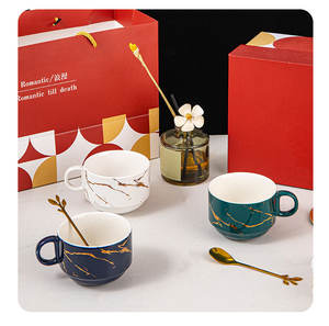 Juego de Tazas de Cerámica de Porcelana Pequeñas y Elegantes de Alta Gama, Ecológicas, Capacidad de 260 ml, Diseño Moderno, Regalo de Lujo para Té - Product Image 4