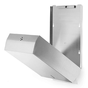 Oro rosa in acciaio inox di modo lungo rettangolo Z piega verticale del supporto di carta igienica rotolo - Product Image 5