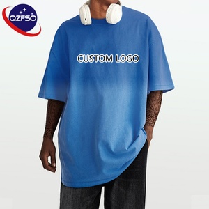 QZFSO ácido lavado pesado en blanco liso camiseta desgastada de gran tamaño hombres Streetwear gráfico camiseta personalizada camisetas y pantalones cortos conjuntos - Product Image 5
