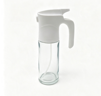 Pulvérisateur d'huile en verre pour cuisine, flacon distributeur d'huile d'olive avec poignée antidérapante pour la cuisson, la friture, le barbecue et la pâtisserie